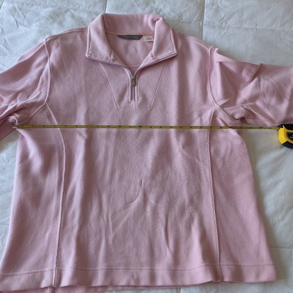 Tommy Bahama 1/4 Zip Aruba Sweatshirt Women's L Pink - Picture 10 of 10